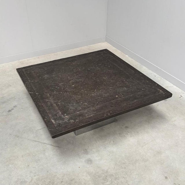 Stone and Steel Coffee Table by Draenert, 1970s For Sale - Image 5 of 12