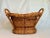 Arts & Crafts Wicker Bentwood Beaded Double Handle Basket For Sale - Image 9 of 12