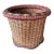 Stylish Late 20th-Century Rattan & Willow Pedestal Base Basket Cachepot For Sale