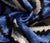 Blue Blue Ikat Velvet Throw Pillow 16x16 | Handmade Luxury Accent For Sale - Image 8 of 8