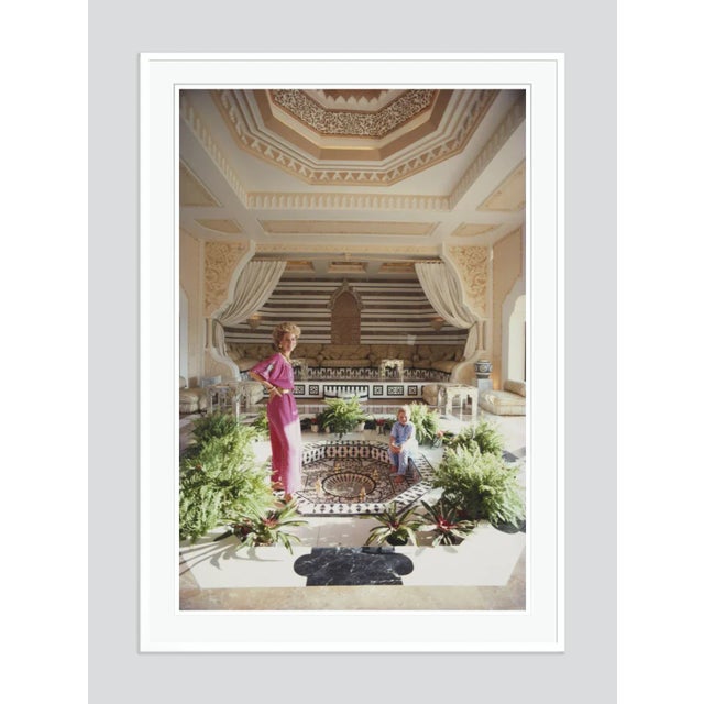 Modern Rosemary and Khaled Said 1982 by Slim Aarons Framed C-Print For Sale - Image 3 of 3