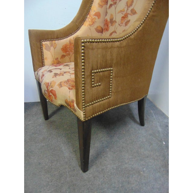 Hollywood Regency Style Modern High Back Lounge Chairs - a Pair For Sale In Philadelphia - Image 6 of 10