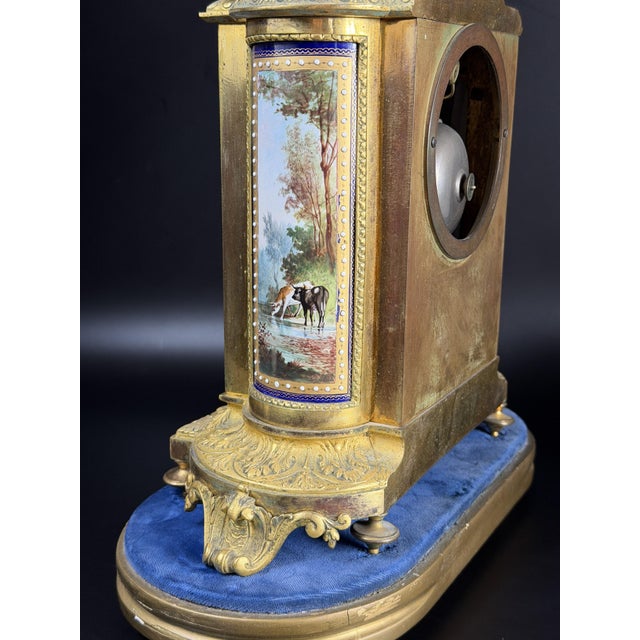 Antique Porcelain and Ormolu Mantel Clock from Richard & Cie, 1890s For Sale - Image 10 of 18