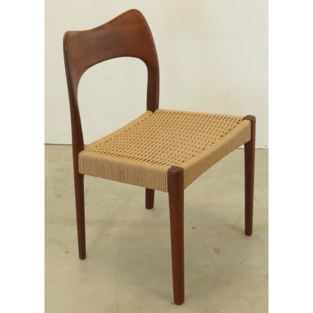 Brown Mid-Century Logster Dining Room Chairs by Arne Hovmand Olsen for Mogens Kold, Set of 4 For Sale - Image 8 of 11
