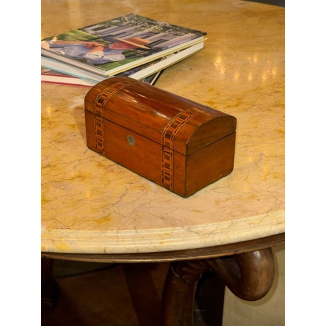 19th C. German Walnut Inlaid Box For Sale - Image 4 of 6