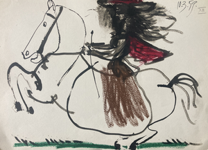 After Pablo Picasso, La Cavalière, Toros y Toreros, Cercle d'Art, 1961, Print