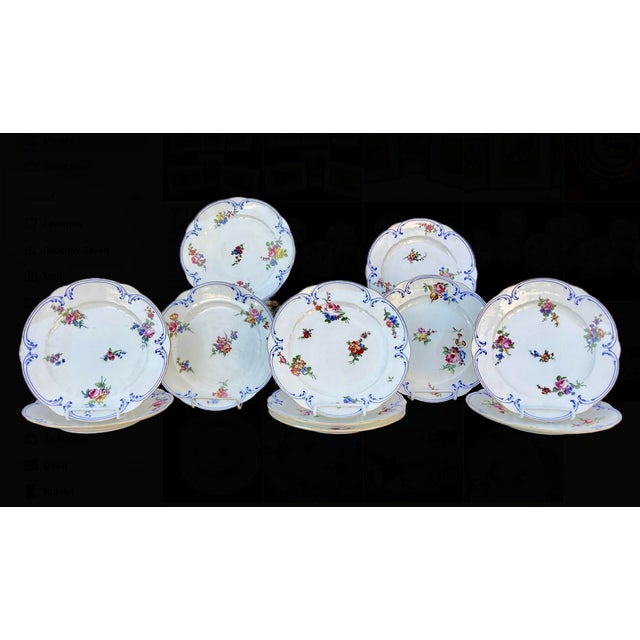 Ceramic Sèvres Porcelain Dinner Plates, Set of Fourteen For Sale - Image 7 of 15