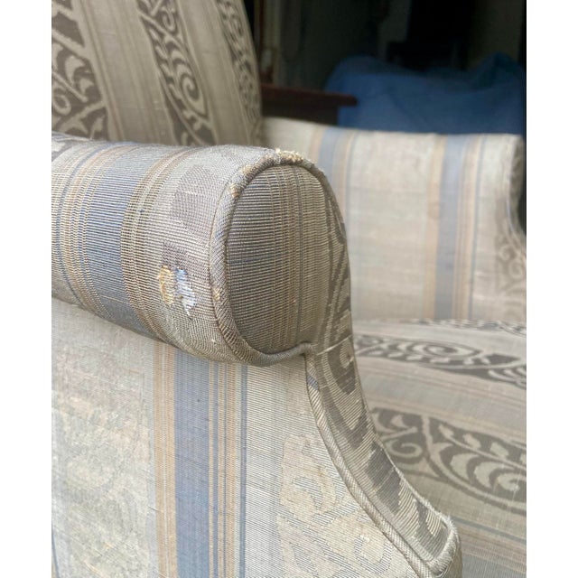 Gray Pair of Vintage Baker Georgian Style Library Chairs For Sale - Image 8 of 12