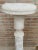 Beige Italian Empire Carved Carrara Marble Pedestal Tables, 1890s, Set of 2 For Sale - Image 8 of 12