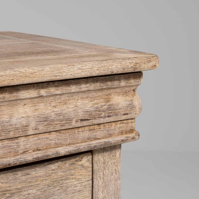 1880-1889 France Whitewashed Oak Whitewashed Oak Commode For Sale - Image 11 of 11