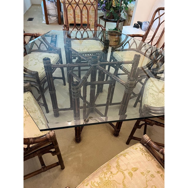 Wood McGuire Vintage Bamboo and Ratan Dining Room Set For Sale - Image 7 of 11