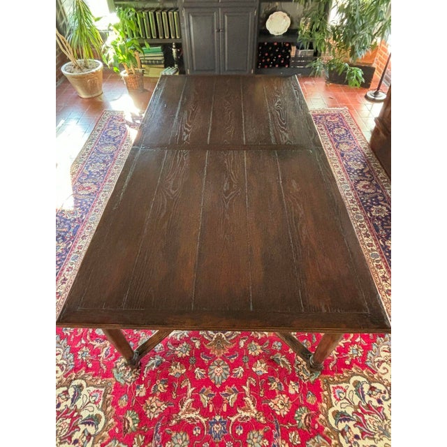 Country English White Oak Refectory Extension Table For Sale - Image 4 of 12