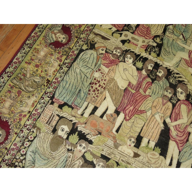 Late 19th Century Judaical Persian Kerman Rug, Story of Joseph For Sale - Image 10 of 18
