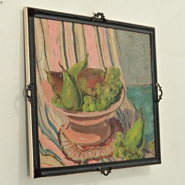 French Vintage Reversible Still Life Painting For Sale - Image 4 of 12