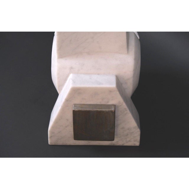 Hugo Verheyen, New Europe Sculpture, 1970s, Carrara Marble and Steel For Sale - Image 10 of 12