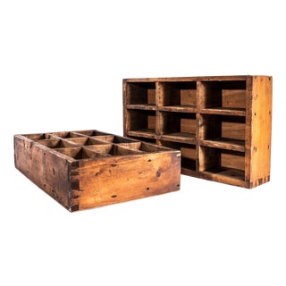 Vintage Printers Letterpress Drawers, 1920s, Set of 2 For Sale