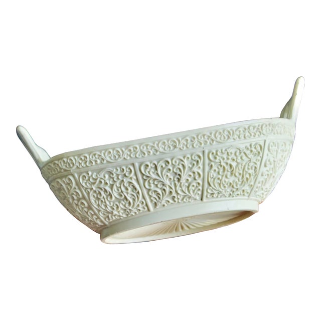 Sowerby & Co. Ellison Glass Works Patent Ivory Queens Ware – Uranium Glass Serving Dish, 1879 For Sale