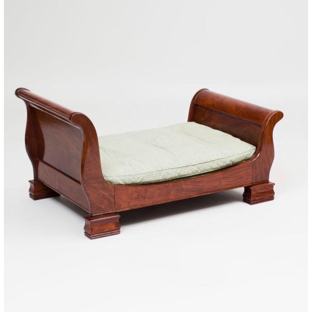 Late 20th Century Empire Style Mahogany Dog Bed For Sale - Image 4 of 5
