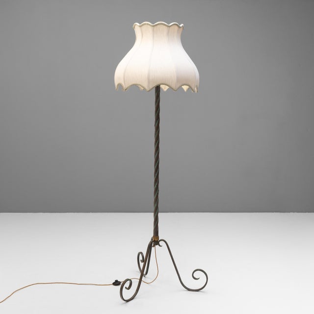 Brown Vintage Bronze Floor Lamp, 1970s For Sale - Image 8 of 8
