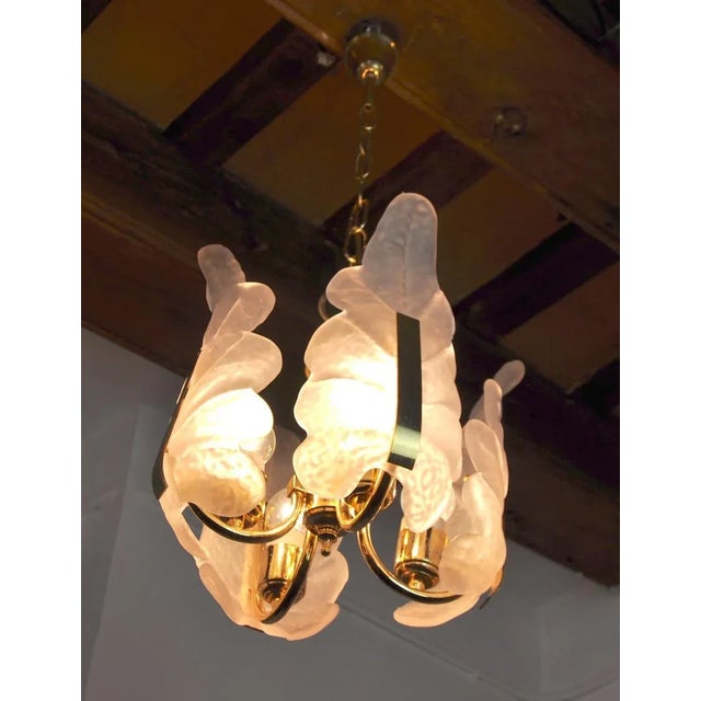 German Leaf Chandelier in Murano Glass by Carl Fagerlund, 1970, in Very Good conditions. Designed 1970 to 1979 This piece...
