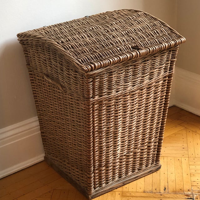 Large Antique Wicker Storage Hamper Chairish