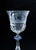 Transparent Pair of Salviati Engraved Venetian / Murano Glass Wine Goblets or Stems For Sale - Image 8 of 13