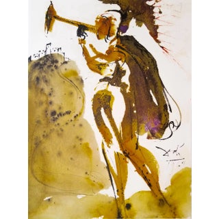 1968 Salvador Dalí Biblia Sacra Lithograph "Canite Tuba in Sion" (Blow the Trumpet in Zion) For Sale
