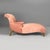 Italian chaise longue with armrest in pink satin and gilded wood, 1800s Chaise longue, also known as a Paolina armchair,...