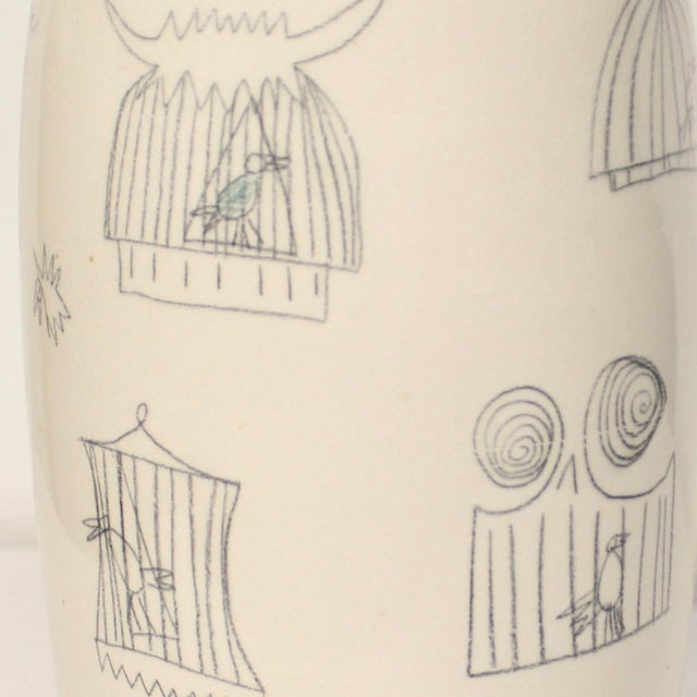 Vintage French Elc Du Nord Ceramic Table Lamp | Birdcages For Sale In Fayetteville, AR - Image 6 of 8