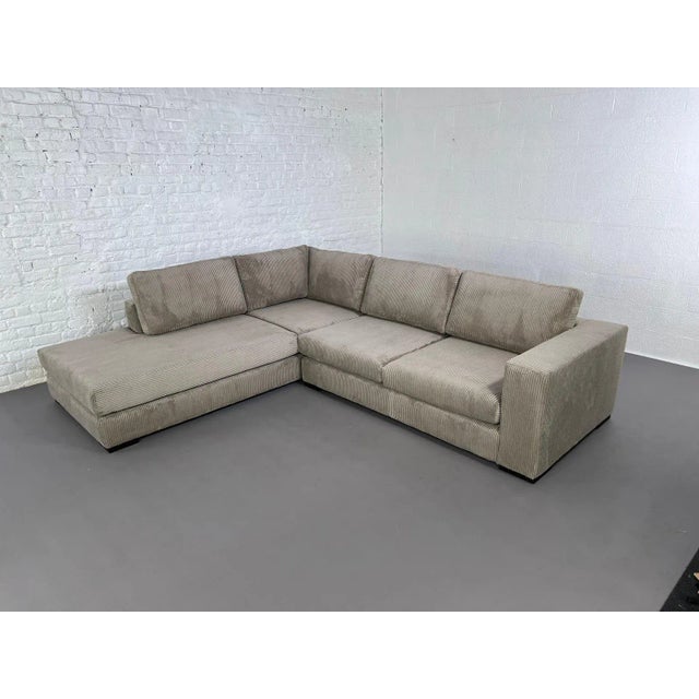 Vintage Corduroy Corner Sofa For Sale - Image 16 of 18