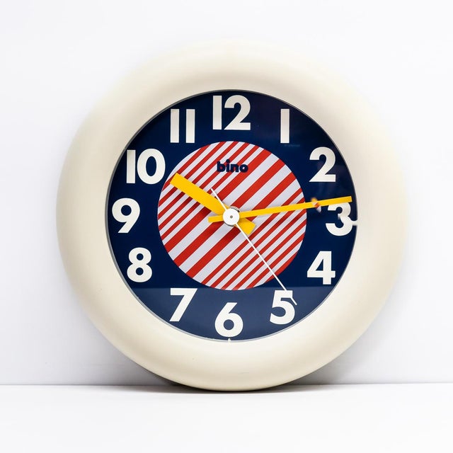 ➝ bino wall clock by lorenz design wall quartz clock 1985! made in italy ➝ about "bino" is one of the most well-known...