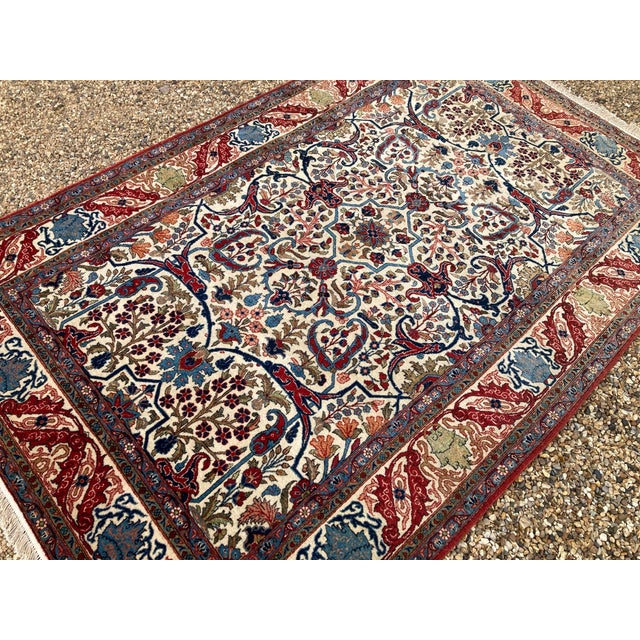 Antique Qum Rug, 1890s For Sale - Image 4 of 17