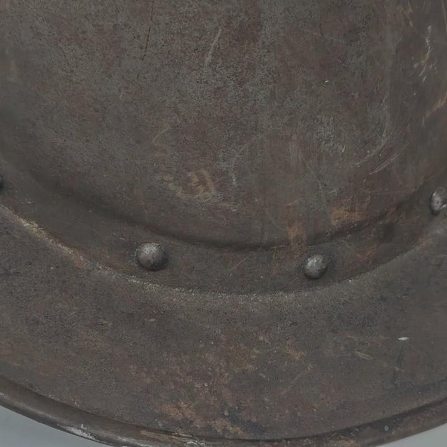 Antique 17th Century Medieval Spanish or German Comb Morion Helmet For Sale - Image 10 of 16