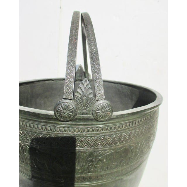 Grand Tour Large Bronze Situla From Pompeii 19th Century For Sale - Image 11 of 17