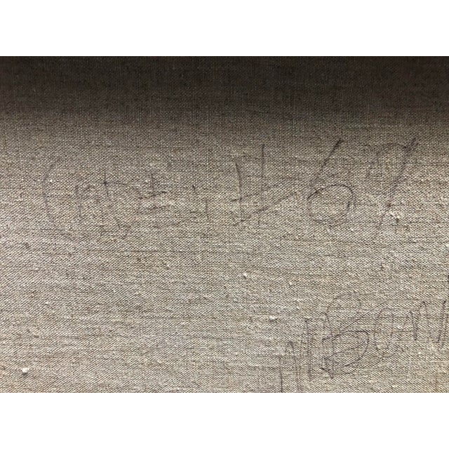 Copper Abstract Figure, Oil on Canvas by May Bender, 1972 For Sale - Image 8 of 9