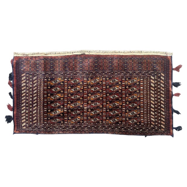 Vintage Turkmen Style Pakistani Chowal Bobyrugs Rug, 1980s For Sale