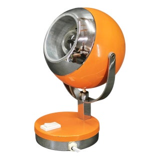 Space Age Orange Eyeball Table Lamp by Goffredo Reggiani, Italy, 1970s For Sale