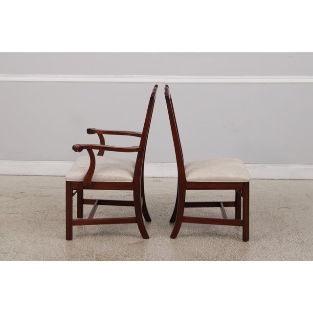 Set of 10 Knob Creek Cherry Chippendale Dining Chairs For Sale - Image 10 of 18