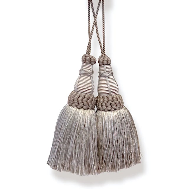 2020s Key Tassel in Pewter / Gray With Looped Ruche Detail For Sale - Image 5 of 13