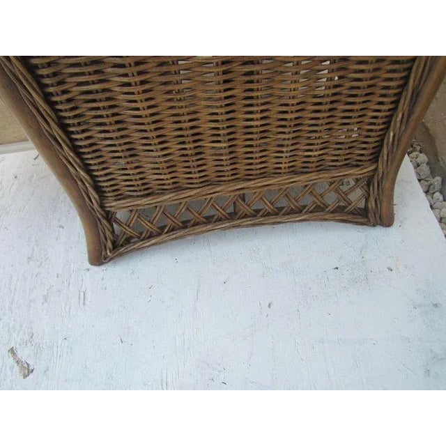 Wicker Rattan Tommy Bahama Style Nightstand Two Drawer For Sale In Naples, FL - Image 6 of 13