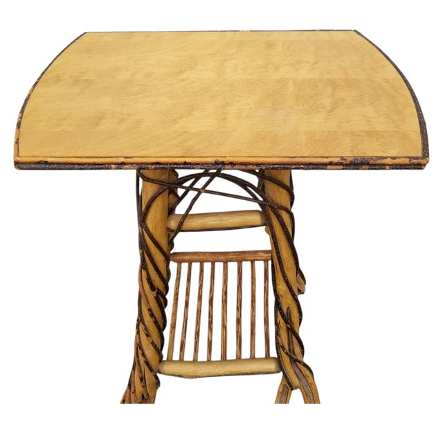 Brown Antique Adirondack Twig Table, Early 20th Century Arts & Crafts For Sale - Image 8 of 8