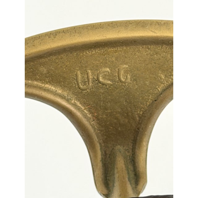 Vintage Italian Brass and Black Lacquer Coat Rack, 1950s For Sale - Image 15 of 18