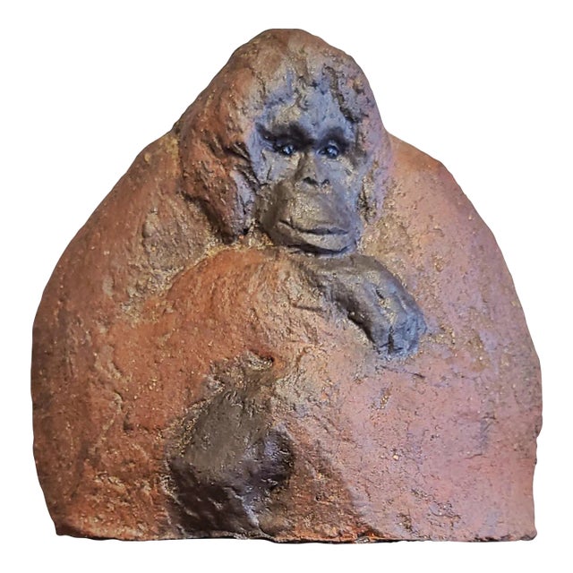 German Studio Pottery Gorilla Sculpture - Signed "A C" For Sale