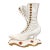 Large Vintage Porcelain Victorian-Style Boot | White & Gold Floral High-Heel Shoe Sculpture For Sale
