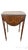 English Vintage Maitland-Smith Drop Leaf Side Table With Painted Faux Marquetry, Brass Casters For Sale - Image 3 of 15
