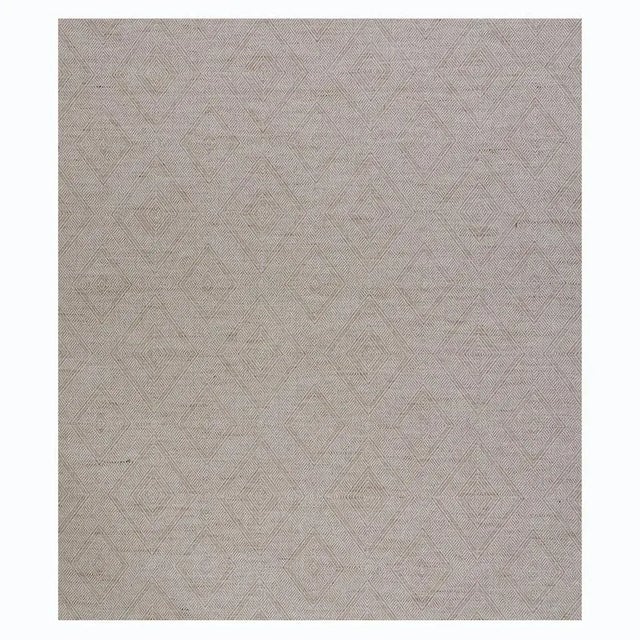 Schumacher Tortola Linen Paperweave Wallpaper in Natural For Sale