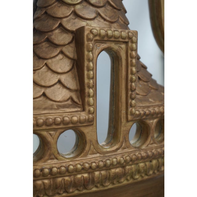 Pair Vintage Italian Gold Wall Mirrors For Sale - Image 11 of 12