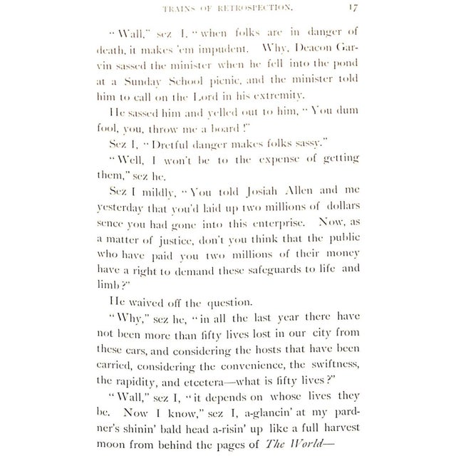 "Samantha in Europe" 1896 Holley, Marietta [Josiah Allen's Wife] For Sale - Image 9 of 9