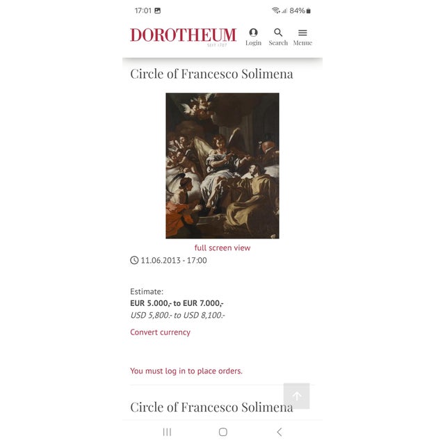 Baroque Oil on Canvas from the Neapolitan School, Circle of the Neapolitan Master Francesco Solimena (1657–1747) For Sale - Image 7 of 9