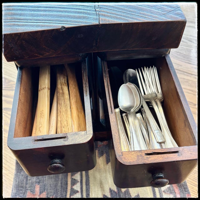 Rustic 1900s Antique Industrial Wood Desktop Filing and Storage Cabinet Organizer For Sale - Image 3 of 7